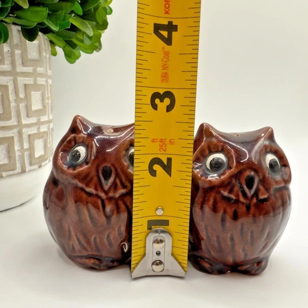 Vintage Owl Salt‎ Pepper Shakers San Juan Capistrano Mission Mid Century Pair
